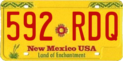 NM license plate 592RDQ