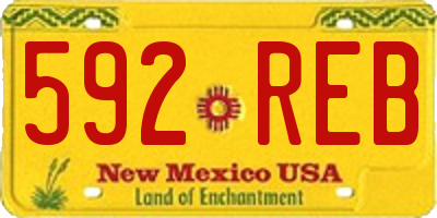 NM license plate 592REB