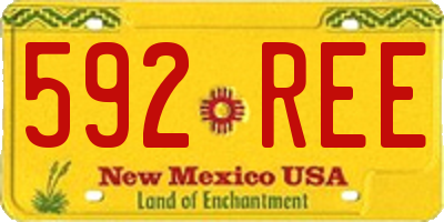 NM license plate 592REE