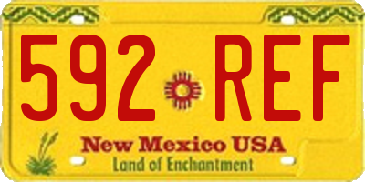 NM license plate 592REF