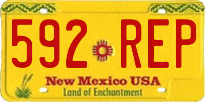 NM license plate 592REP