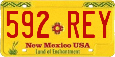 NM license plate 592REY