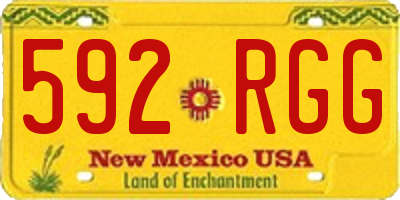 NM license plate 592RGG