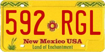 NM license plate 592RGL