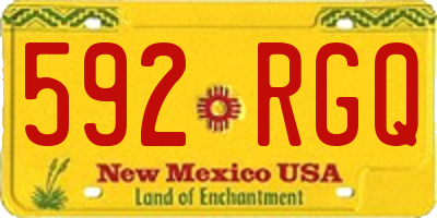 NM license plate 592RGQ