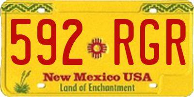 NM license plate 592RGR