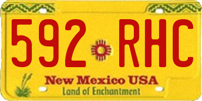 NM license plate 592RHC