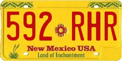 NM license plate 592RHR