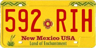 NM license plate 592RIH