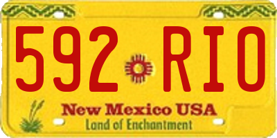 NM license plate 592RIO