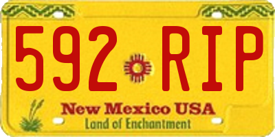 NM license plate 592RIP