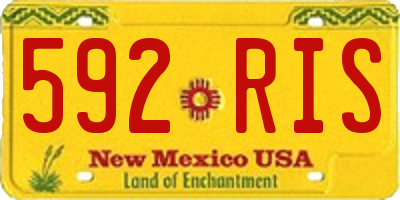 NM license plate 592RIS