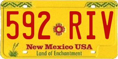 NM license plate 592RIV
