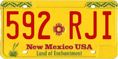 NM license plate 592RJI