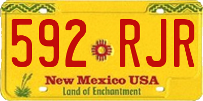 NM license plate 592RJR