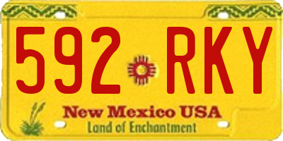 NM license plate 592RKY