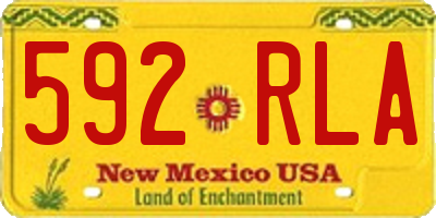 NM license plate 592RLA