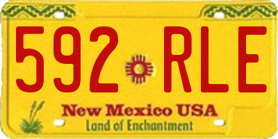 NM license plate 592RLE