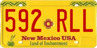NM license plate 592RLL