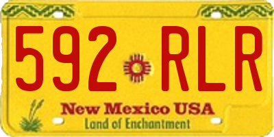 NM license plate 592RLR
