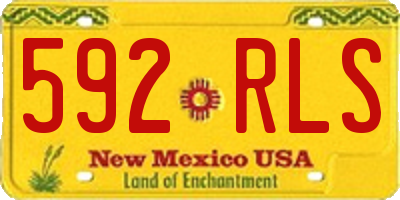 NM license plate 592RLS