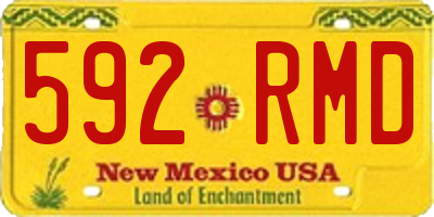 NM license plate 592RMD
