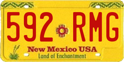 NM license plate 592RMG
