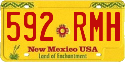 NM license plate 592RMH