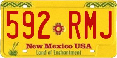 NM license plate 592RMJ