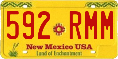 NM license plate 592RMM
