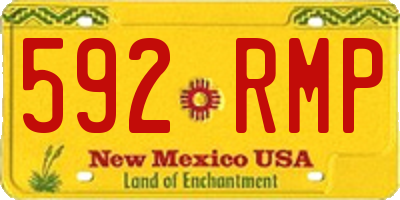 NM license plate 592RMP