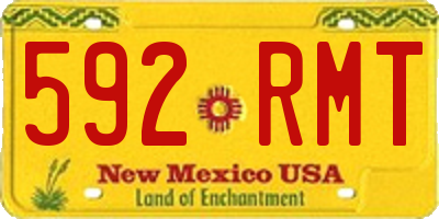 NM license plate 592RMT
