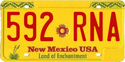 NM license plate 592RNA