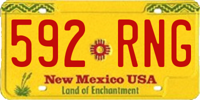 NM license plate 592RNG