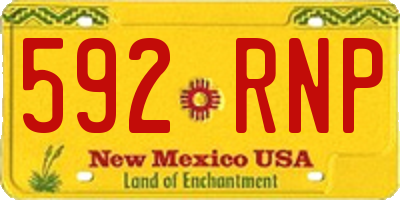 NM license plate 592RNP