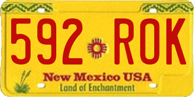 NM license plate 592ROK