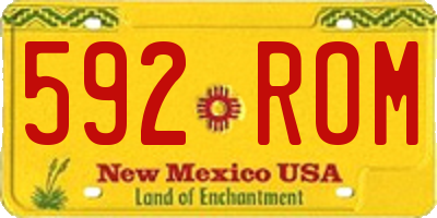 NM license plate 592ROM