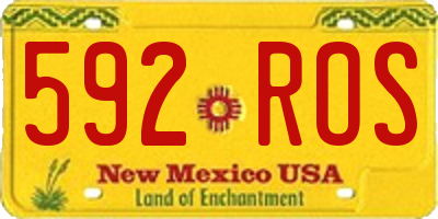 NM license plate 592ROS