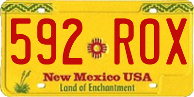 NM license plate 592ROX