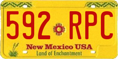 NM license plate 592RPC