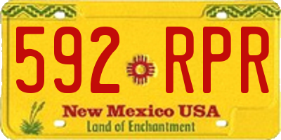 NM license plate 592RPR