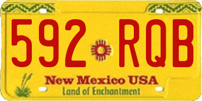 NM license plate 592RQB