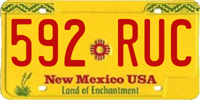 NM license plate 592RUC