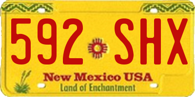 NM license plate 592SHX