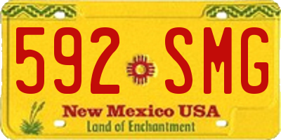 NM license plate 592SMG