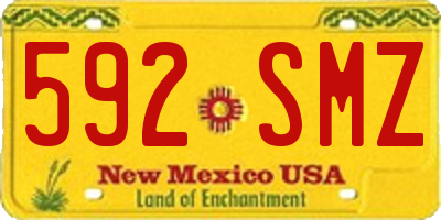 NM license plate 592SMZ