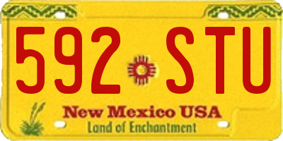 NM license plate 592STU