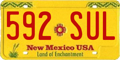 NM license plate 592SUL