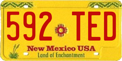 NM license plate 592TED