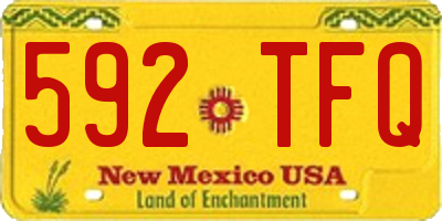 NM license plate 592TFQ
